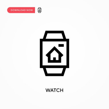 Basit vektör simgesini izle. Web sitesi veya mobil uygulama için modern, basit düz vektör çizimi