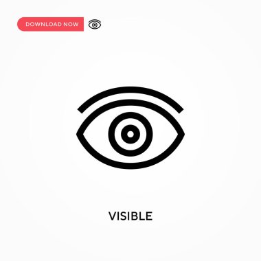 Görünür basit vektör simgesi. Web sitesi veya mobil uygulama için modern, basit düz vektör çizimi