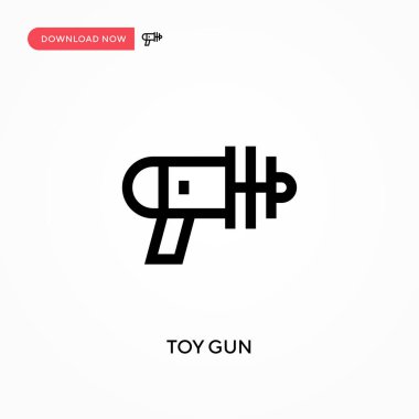 Oyuncak tabanca Basit vektör simgesi. Web sitesi veya mobil uygulama için modern, basit düz vektör çizimi