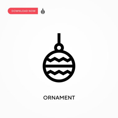 Süsleme basit vektör simgesi. Web sitesi veya mobil uygulama için modern, basit düz vektör çizimi