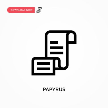 Papyrus Basit vektör simgesi. Web sitesi veya mobil uygulama için modern, basit düz vektör çizimi