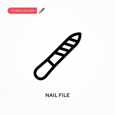 Tırnak dosyası Basit vektör simgesi. Web sitesi veya mobil uygulama için modern, basit düz vektör çizimi