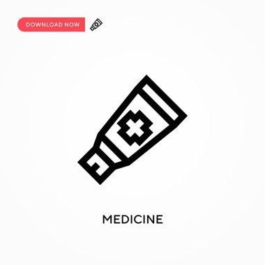 Medicine Simple vektör simgesi. Web sitesi veya mobil uygulama için modern, basit düz vektör çizimi