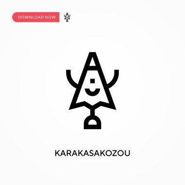 Karakasakozou Basit vektör simgesi. Web sitesi veya mobil uygulama için modern, basit düz vektör çizimi