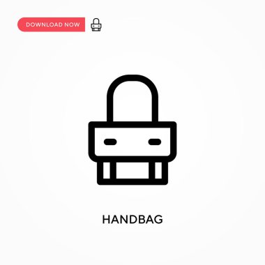 El çantası Basit vektör simgesi. Web sitesi veya mobil uygulama için modern, basit düz vektör çizimi