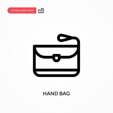 El çantası Basit vektör simgesi. Web sitesi veya mobil uygulama için modern, basit düz vektör çizimi