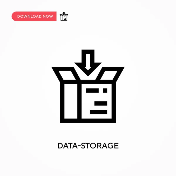 Datenspeicherung Einfaches Vektor Symbol Moderne Einfache Flache Vektordarstellung Für Website — Stockvektor