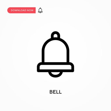 Bell Basit vektör simgesi. Web sitesi veya mobil uygulama için modern, basit düz vektör çizimi