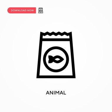Hayvan basit vektör simgesi. Web sitesi veya mobil uygulama için modern, basit düz vektör çizimi