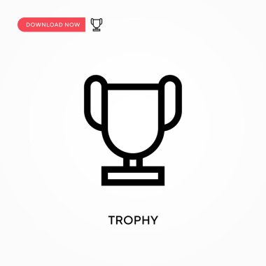 Kupa basit vektör simgesi. Web sitesi veya mobil uygulama için modern, basit düz vektör çizimi