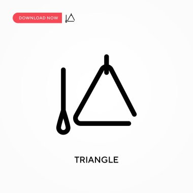 Basit Üçgen vektör simgesi. Web sitesi veya mobil uygulama için modern, basit düz vektör çizimi