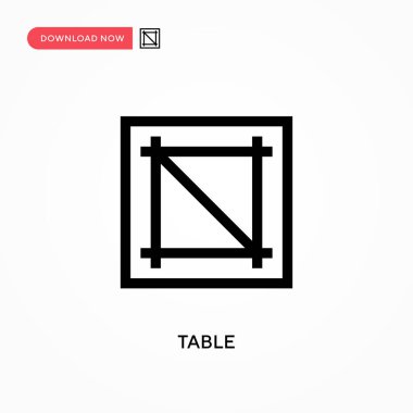 Tablo Basit vektör simgesi. Web sitesi veya mobil uygulama için modern, basit düz vektör çizimi