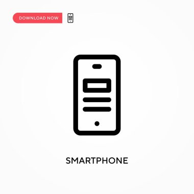 Akıllı telefon basit vektör simgesi. Web sitesi veya mobil uygulama için modern, basit düz vektör çizimi