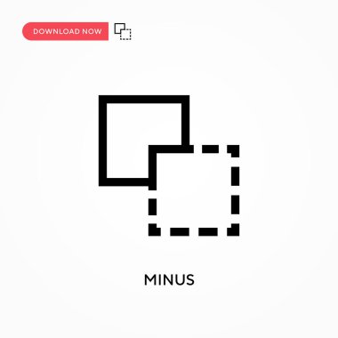 Eksi Basit vektör simgesi. Web sitesi veya mobil uygulama için modern, basit düz vektör çizimi