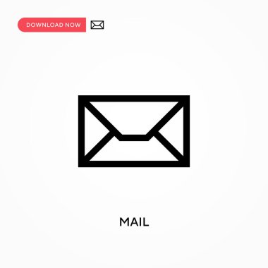 Basit posta vektör simgesi. Web sitesi veya mobil uygulama için modern, basit düz vektör çizimi