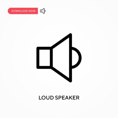 Yüksek sesle konuşan basit vektör simgesi. Web sitesi veya mobil uygulama için modern, basit düz vektör çizimi