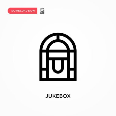 Jukebox Basit vektör simgesi. Web sitesi veya mobil uygulama için modern, basit düz vektör çizimi