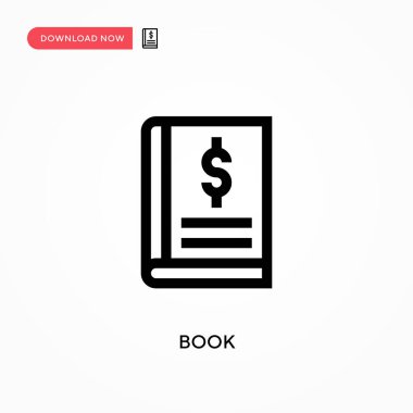 Kitap Basit vektör simgesi. Web sitesi veya mobil uygulama için modern, basit düz vektör çizimi