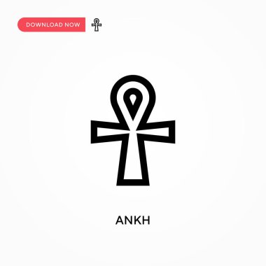 Ankh Basit vektör simgesi. Web sitesi veya mobil uygulama için modern, basit düz vektör çizimi