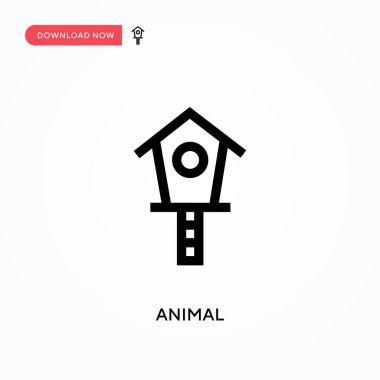 Hayvan basit vektör simgesi. Web sitesi veya mobil uygulama için modern, basit düz vektör çizimi