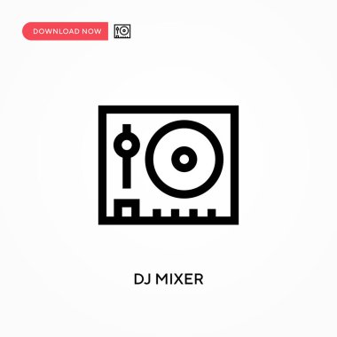 DJ karıştırıcı Basit vektör simgesi. Web sitesi veya mobil uygulama için modern, basit düz vektör çizimi