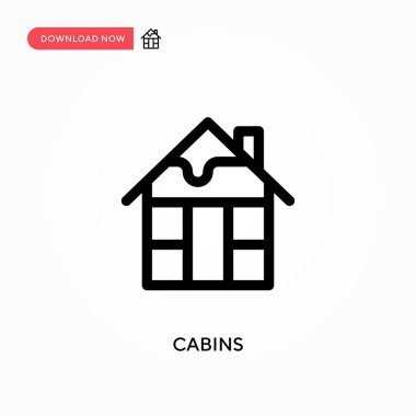 Kabinler basit vektör simgesi. Web sitesi veya mobil uygulama için modern, basit düz vektör çizimi