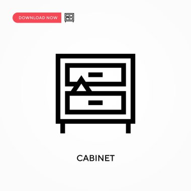 Kabine Basit vektör simgesi. Web sitesi veya mobil uygulama için modern, basit düz vektör çizimi