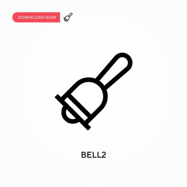 Bell2 Basit vektör simgesi. Web sitesi veya mobil uygulama için modern, basit düz vektör çizimi