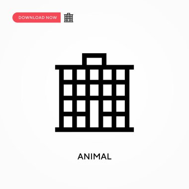 Hayvan basit vektör simgesi. Web sitesi veya mobil uygulama için modern, basit düz vektör çizimi