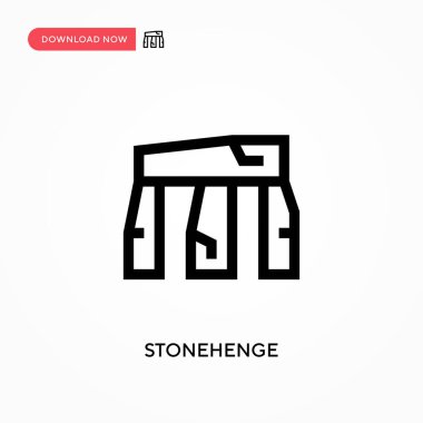 Stonehenge Basit vektör simgesi. Web sitesi veya mobil uygulama için modern, basit düz vektör çizimi
