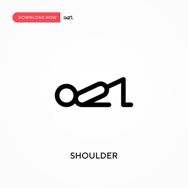 Omuz Basit vektör simgesi. Web sitesi veya mobil uygulama için modern, basit düz vektör çizimi