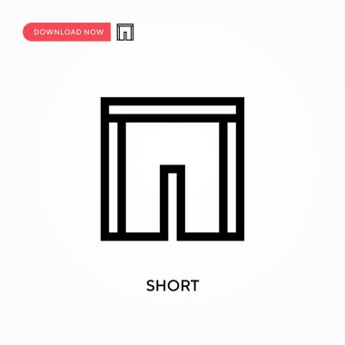 Kısa basit vektör simgesi. Web sitesi veya mobil uygulama için modern, basit düz vektör çizimi