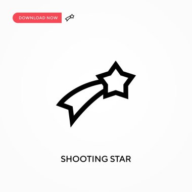 Kayan yıldız basit vektör simgesi. Web sitesi veya mobil uygulama için modern, basit düz vektör çizimi