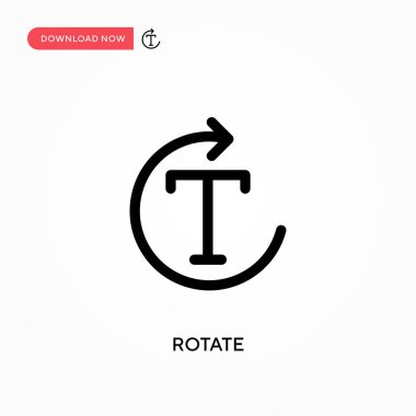 Basit vektör simgesini döndür. Web sitesi veya mobil uygulama için modern, basit düz vektör çizimi