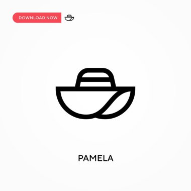 Pamela Basit vektör simgesi. Web sitesi veya mobil uygulama için modern, basit düz vektör çizimi