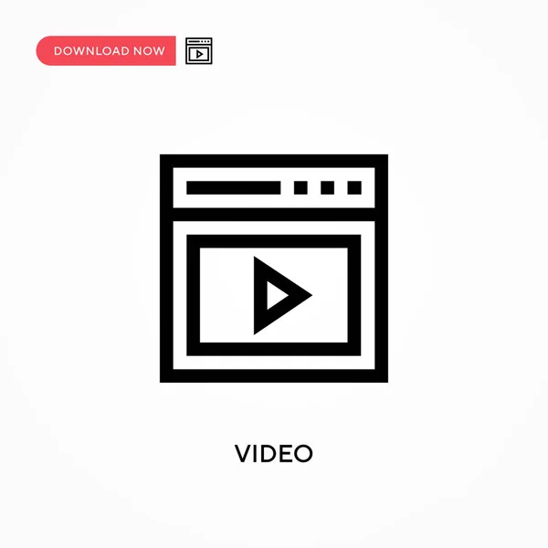 Video Eenvoudige Vector Icoon Moderne Eenvoudige Platte Vectorillustratie Voor Website — Stockvector