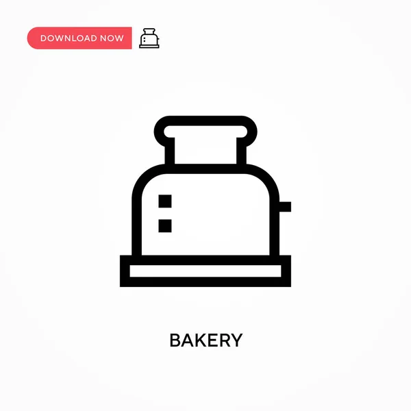面包店简单的矢量图标 网站或移动应用程序的现代 简单的平面矢量说明 — 图库矢量图片