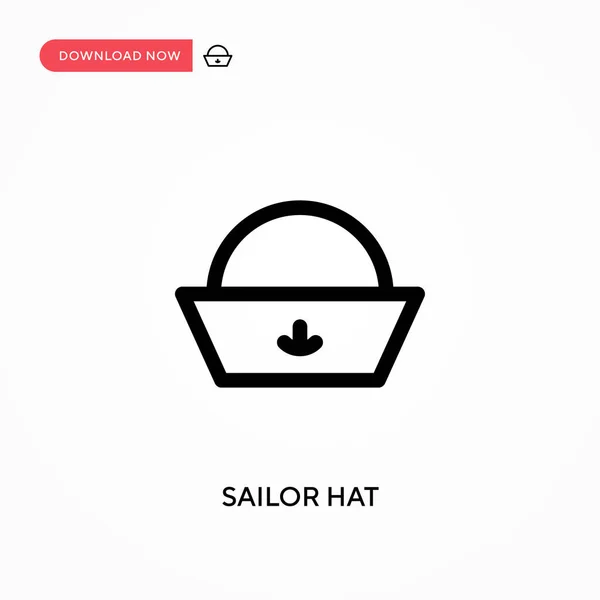 Sailor Hat Simple Vector Icon Modern Simple Flat Vector Illustration — Stock Vector