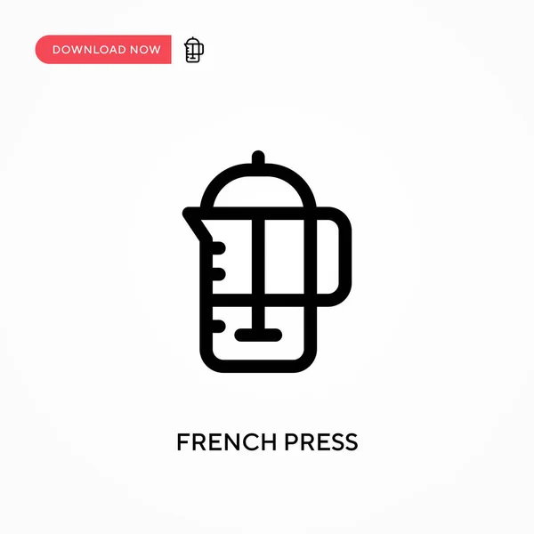 French press Simple vector icon. Modern, simple flat vector illustration for web site or mobile app — Stock Illustration French Press Simple Vector Icon Modern Simple Flat Vector Illustration Royalty Free Stock Illustrations