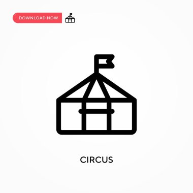 Basit Sirk vektör simgesi. Web sitesi veya mobil uygulama için modern, basit düz vektör çizimi