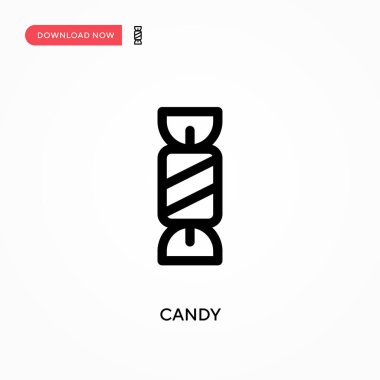 Basit Candy vektör simgesi. Web sitesi veya mobil uygulama için modern, basit düz vektör çizimi