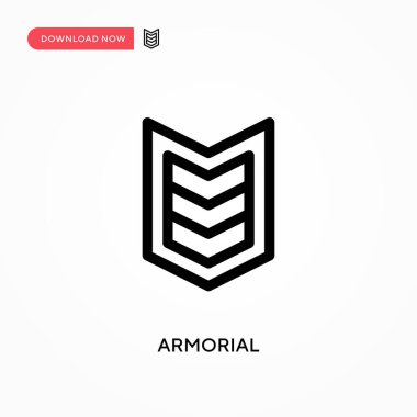 Armorial Basit vektör simgesi. Web sitesi veya mobil uygulama için modern, basit düz vektör çizimi