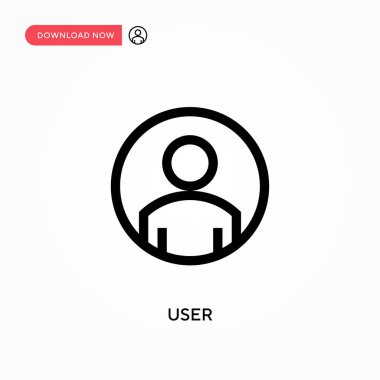 Kullanıcı Basit vektör simgesi. Web sitesi veya mobil uygulama için modern, basit düz vektör çizimi