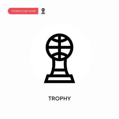 Kupa basit vektör simgesi. Web sitesi veya mobil uygulama için modern, basit düz vektör çizimi