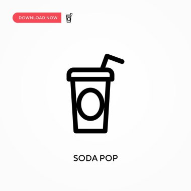 Soda, basit vektör simgesi. Web sitesi veya mobil uygulama için modern, basit düz vektör çizimi