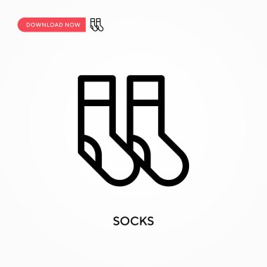Çoraplar basit vektör ikonu. Web sitesi veya mobil uygulama için modern, basit düz vektör çizimi