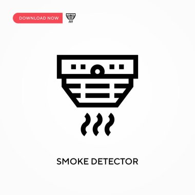 Duman dedektörü basit vektör simgesi. Web sitesi veya mobil uygulama için modern, basit düz vektör çizimi