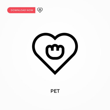 Pet Simple vektör simgesi. Web sitesi veya mobil uygulama için modern, basit düz vektör çizimi