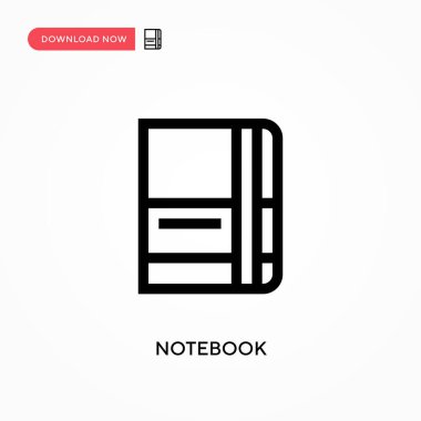 Not Defteri Basit vektör simgesi. Web sitesi veya mobil uygulama için modern, basit düz vektör çizimi