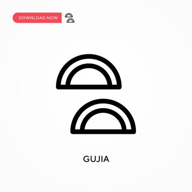 Gujia Basit vektör simgesi. Web sitesi veya mobil uygulama için modern, basit düz vektör çizimi